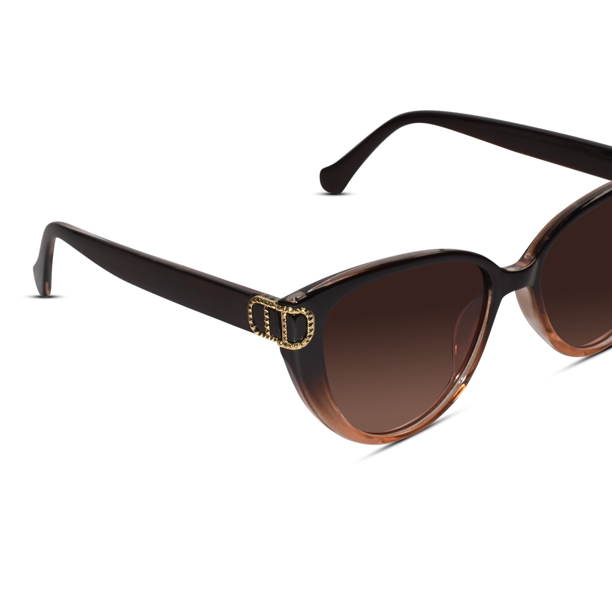 Dual Tone Cat-eye sunglasses Sunglasses For Women LKS23045-BRN