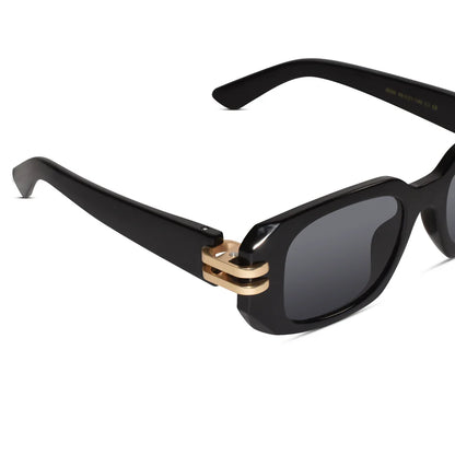 White Bold Rectangular Sunglasses for women & men