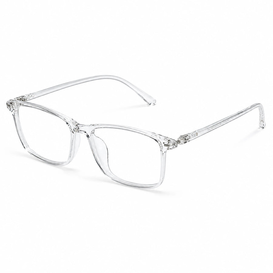 LensKandy Titan Edge Premium Flexible Metal Eyeglass Frames – Transparent | LKE1031-Transparent