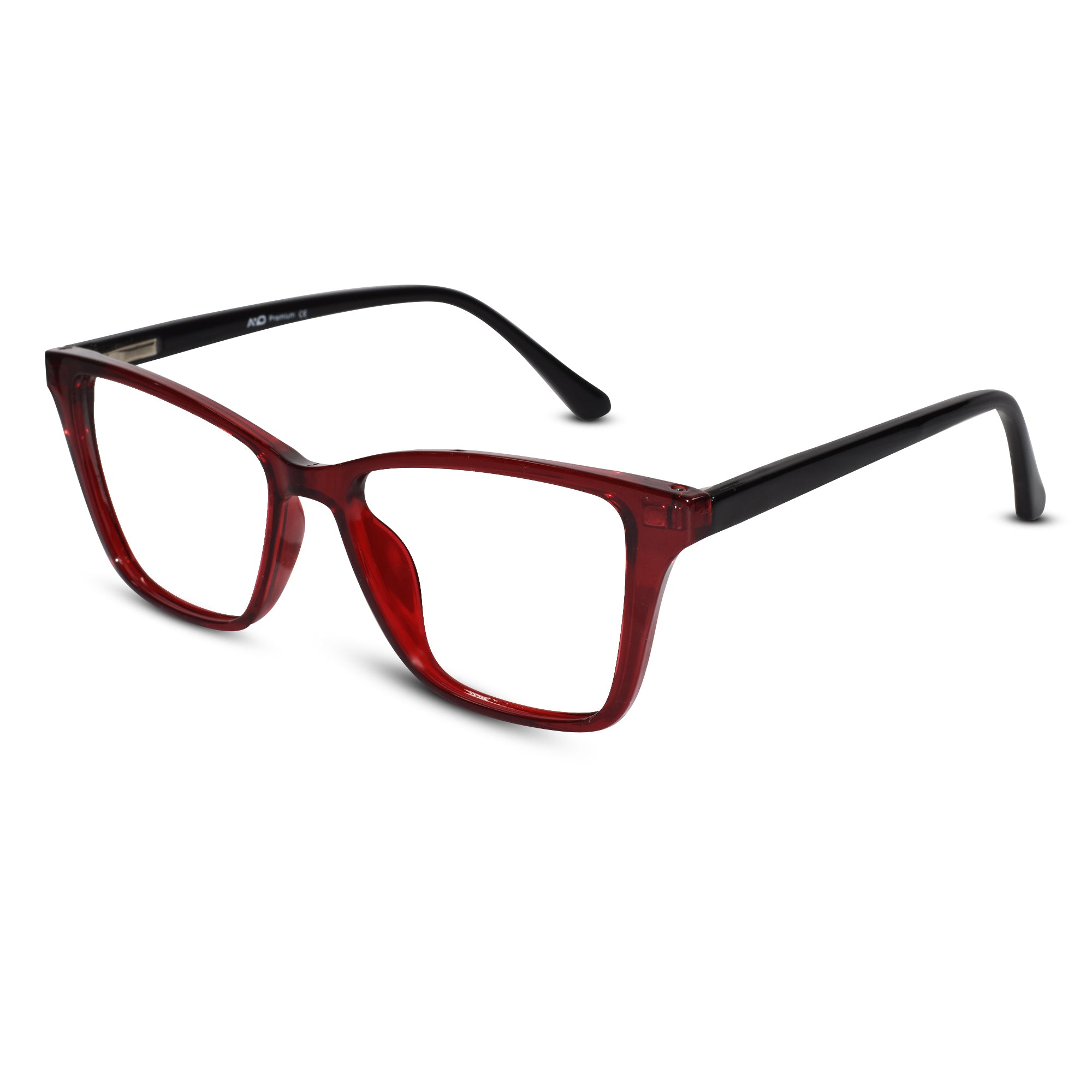 Clip On Red Cateye Eyeglasses For Women