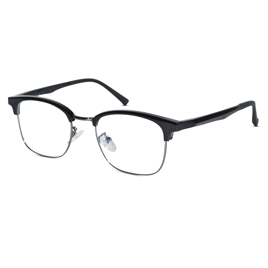 Lenskandy Titan Edge Premium Black Metal Eyeglasses for Men for Classic Look