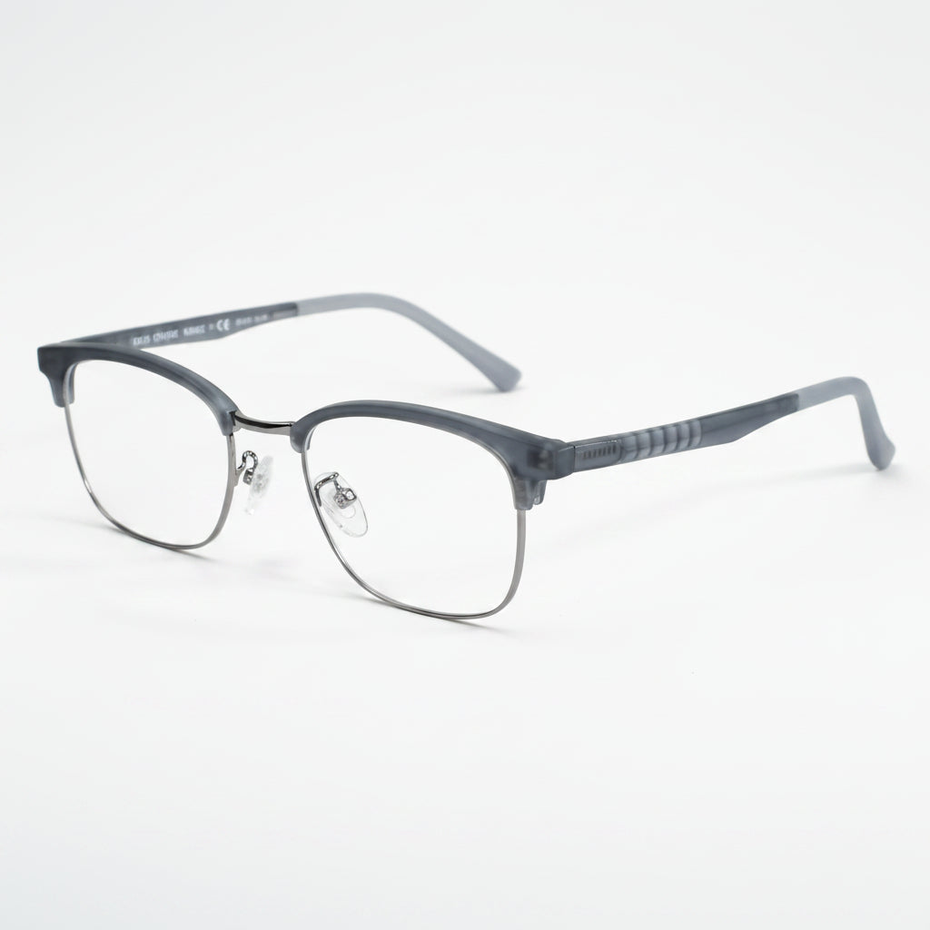 Lenskandy Titan Edge Premium Flexible Metal Eyeglasses for Men LKE71006-Gray