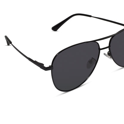 Metal Black Aviator  Sunglasses For Men