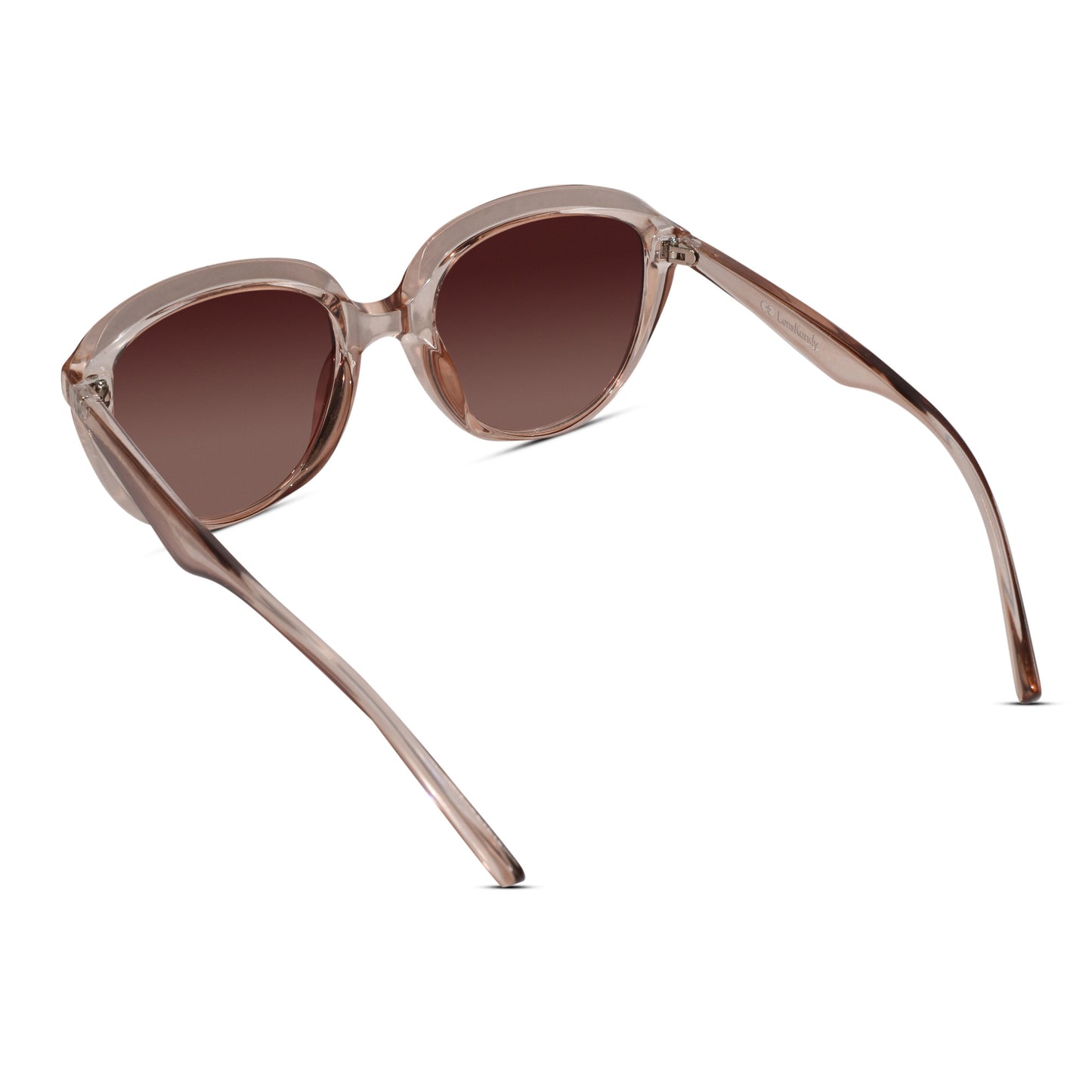 Crystal Brown Cateye Sunglasses For Women