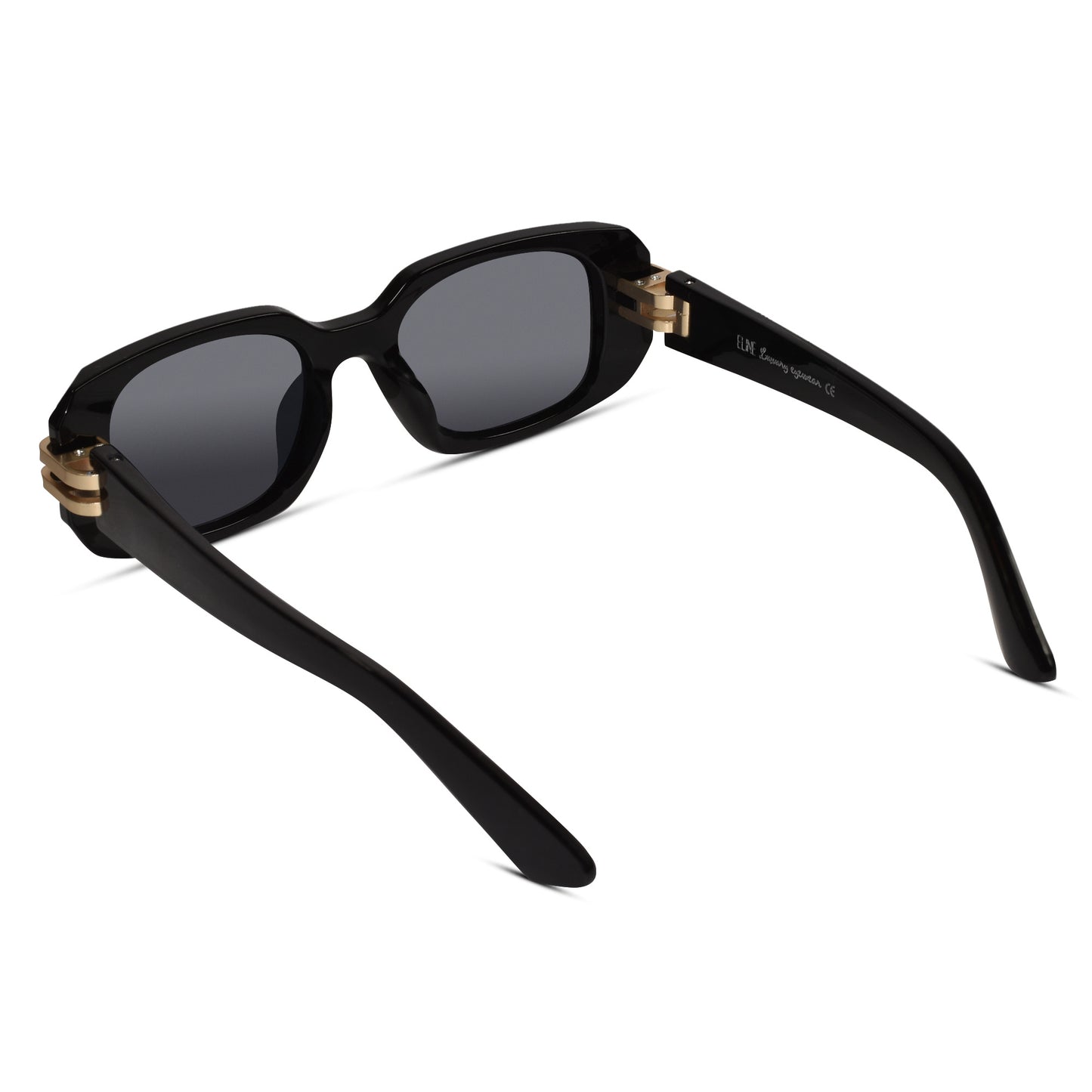 Black Bold Rectangular Sunglasses for women & men