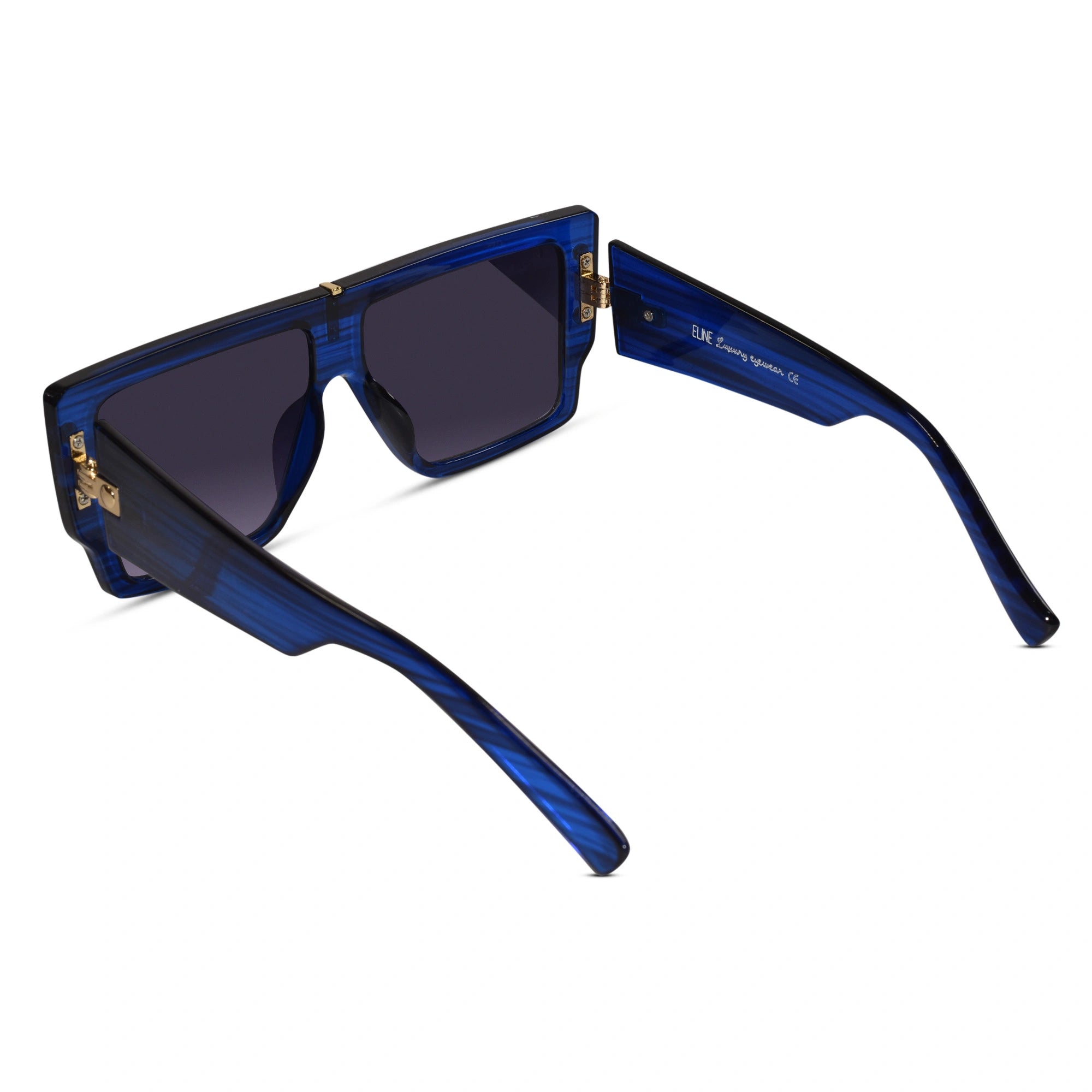 Designer Bold Blue Rectangular Sunglasses for Men LKS6083-BLU
