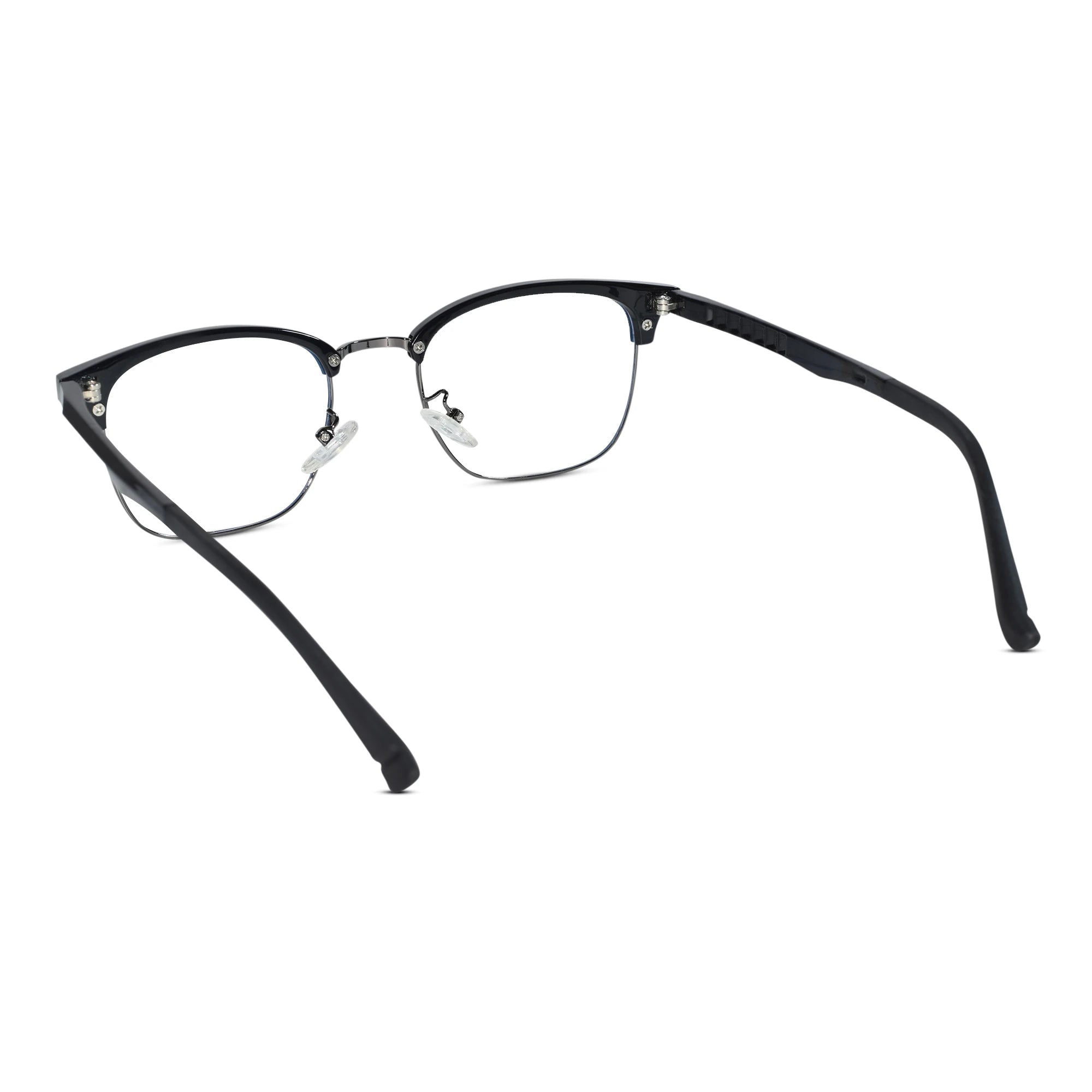 Lenskandy Titan Edge Premium Black Metal Eyeglasses for Men for Classic Look LKE71003-Black