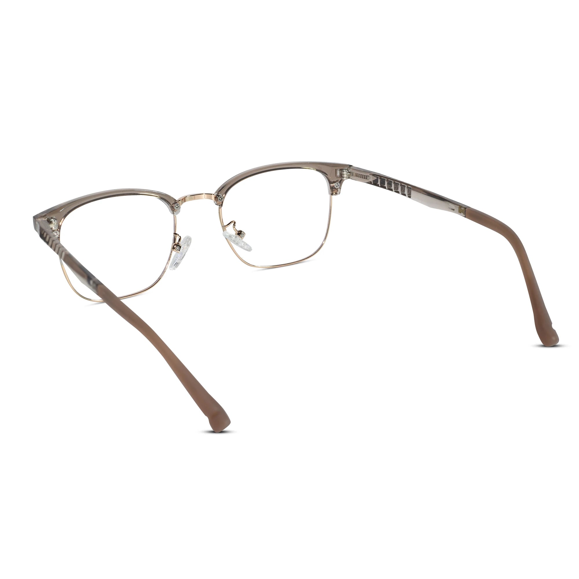 Titan Edge Brown Flexible Metal Eyeglasses for Men at Lenskandy LKE71006-Brwn