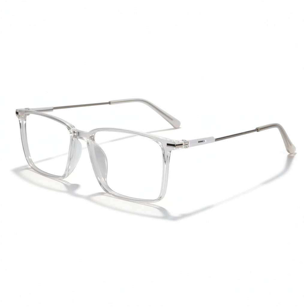 Transparent Rectangular Eyeglasses For Men & Women LKE2802-TRANS