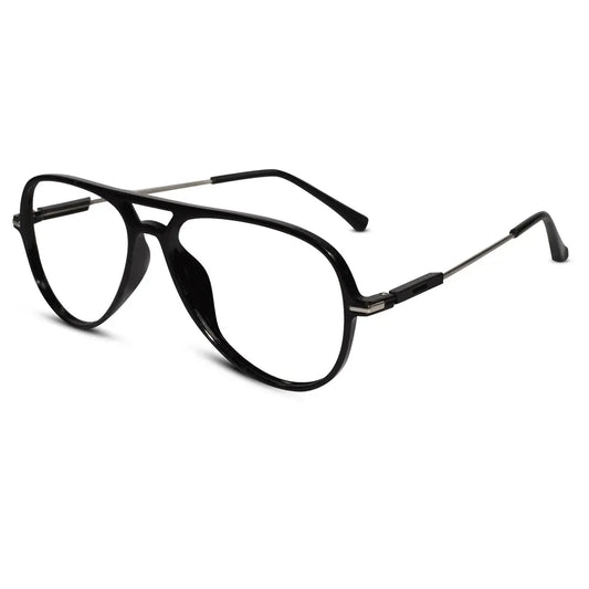 Black Aviator computer screen protection glasses.Also used as zero power computer glasses for men and women that offers clear vision