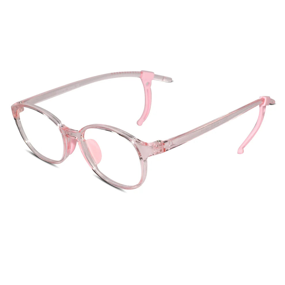 Crystal Blue Rectangular Full Rim Anti Grip Eyeglasses for 5-8 Yrs