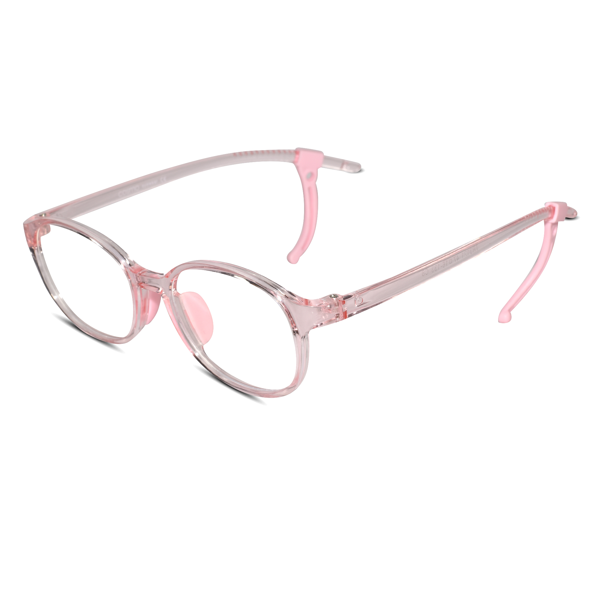 Crystal Pink Rectangular Full Rim Anti Grip Eyeglasses For 5-8 yrs LKEK3121-PNK