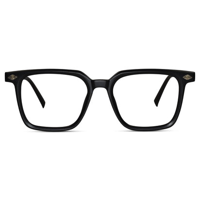 Designer Black Square Eyeglasses For Men & Women