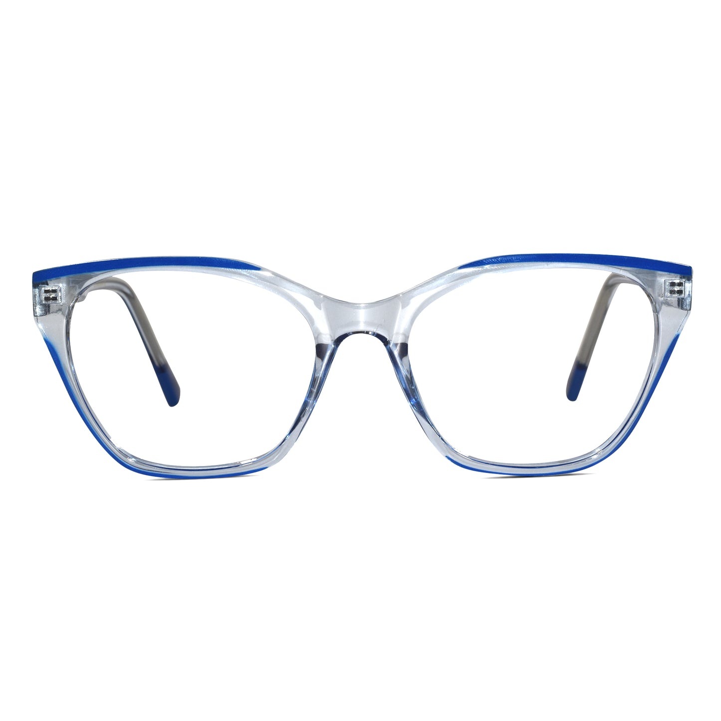 Crystal Dual Tone Cat-Eye Eyeglasses For Women