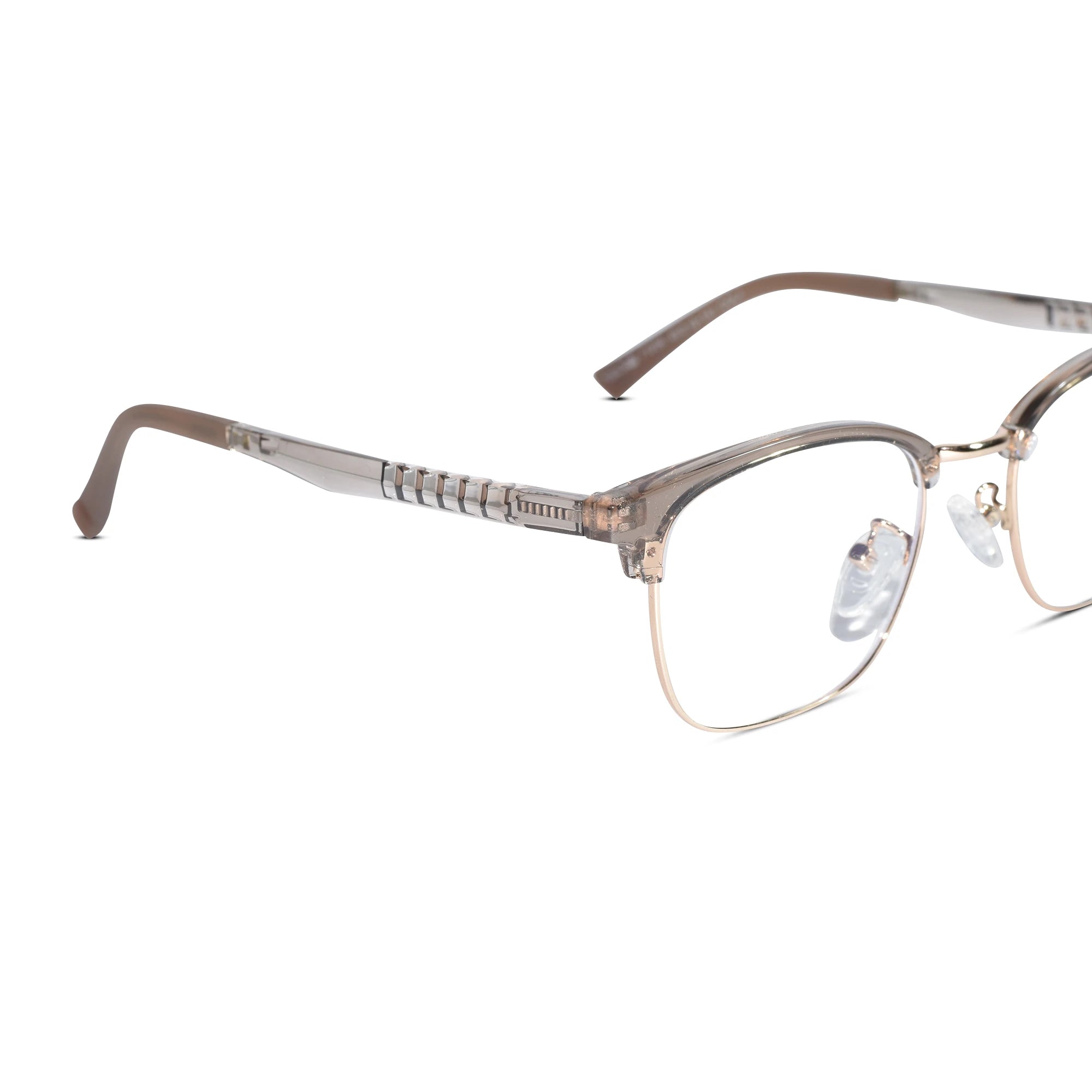 Titan Edge Brown Flexible Metal Eyeglasses for Men at Lenskandy LKE71006-Brwn