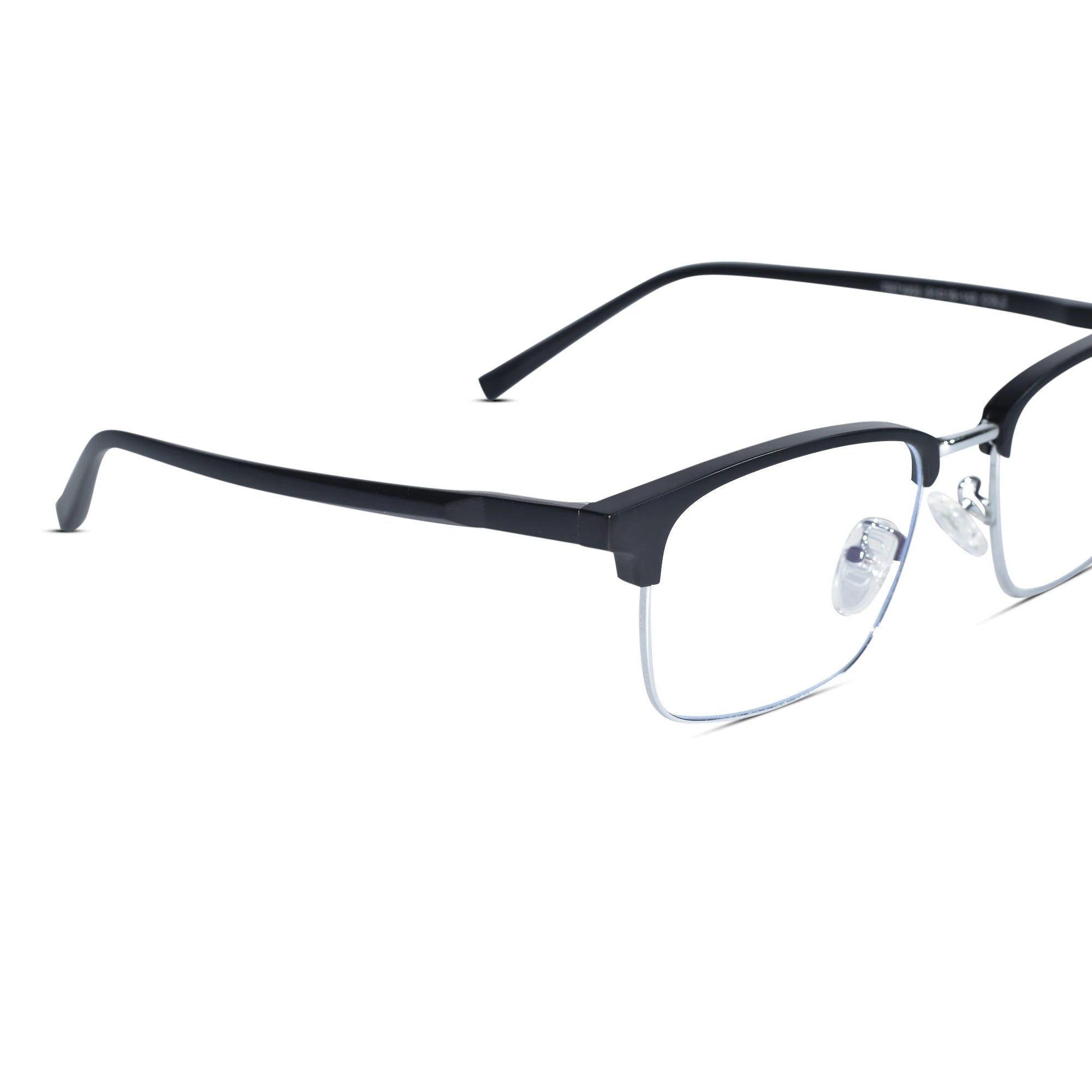 Adrian Noir Black Semi Rimless Frame For Men & Women LKE71003-Black