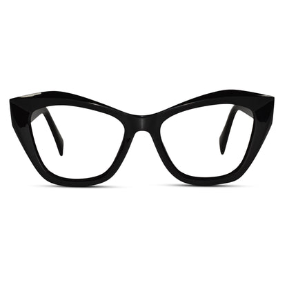 Designer Black Cat-Eye Eyeglasses For Women