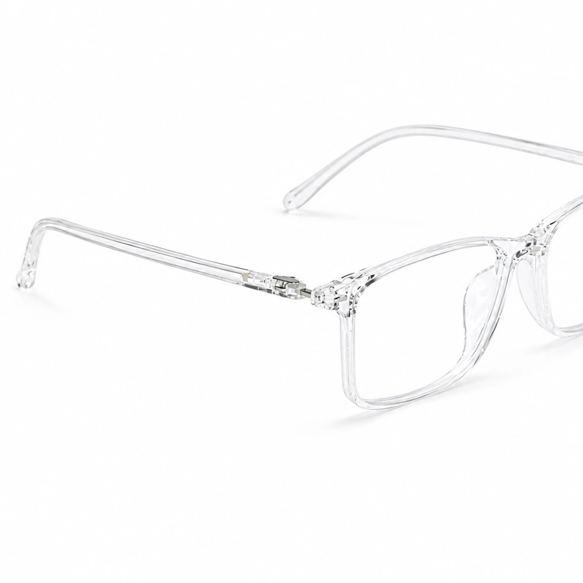 LensKandy Titan Edge Premium Flexible Metal Eyeglass Frames – Transparent | LKE1031-Transparent