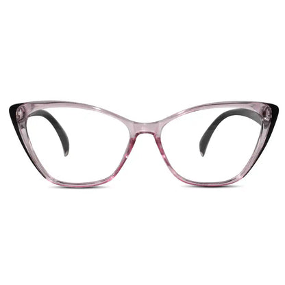 Crystal Pink Cat Eye Reading Glasses For Women
