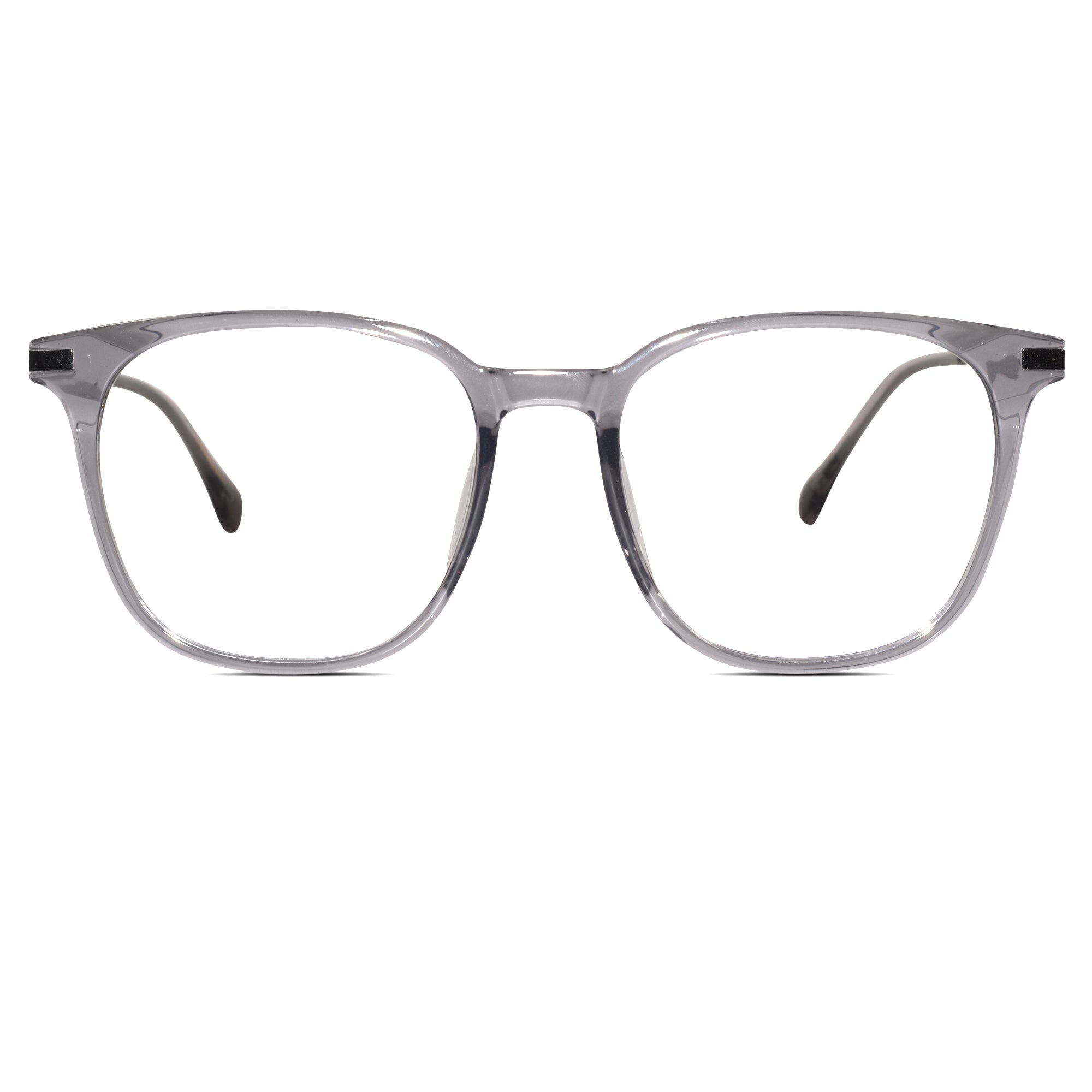 Metal Grey Square Eyeglasses For Men & Women ELE6009-GRY