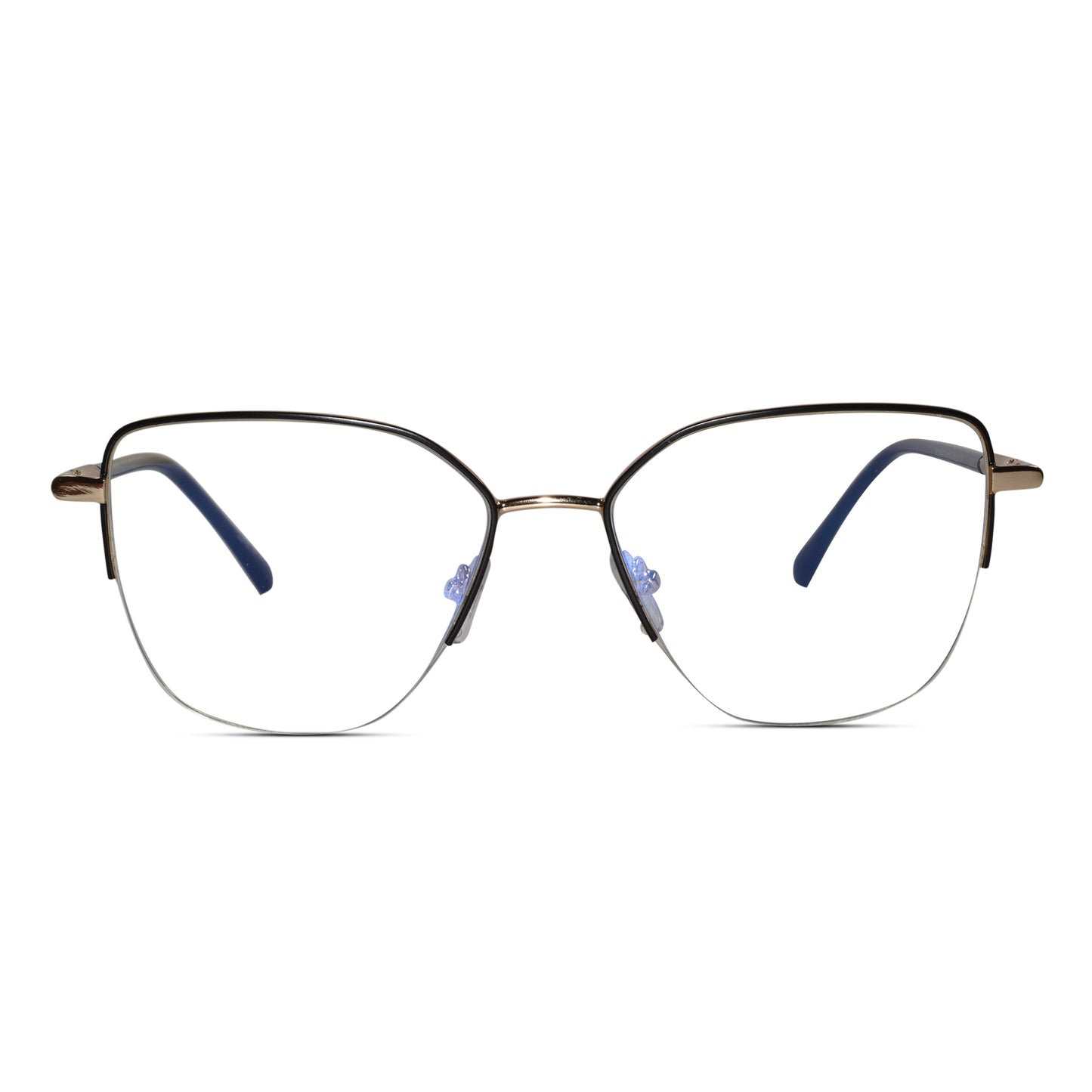 Half Frame Cat Eyeglasses for Women