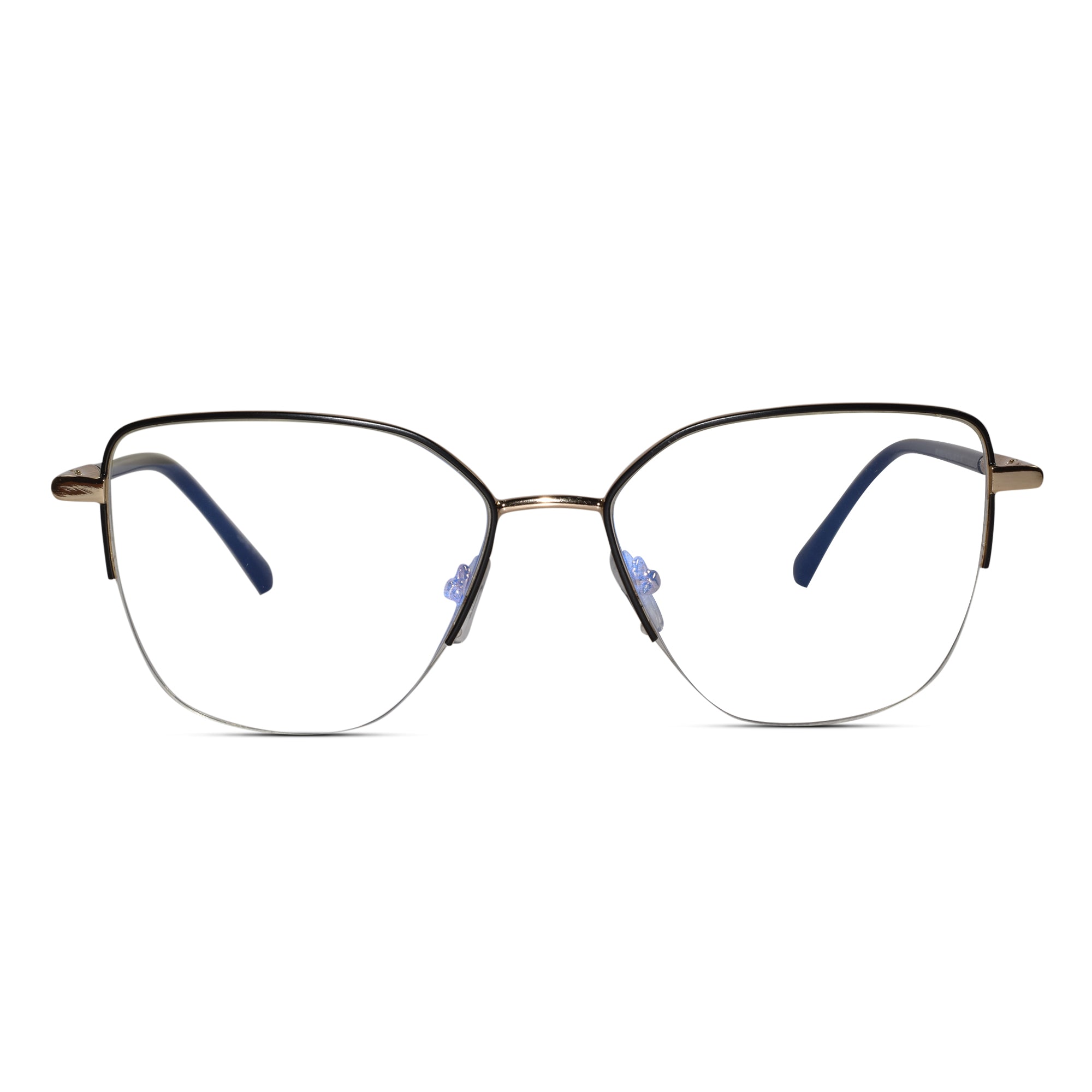 Half Frame Cat Eyeglasses for Women