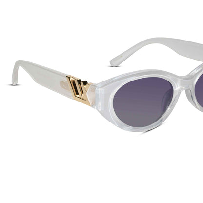 Designer Matt Brown Cat Eye Sunglasses For Women