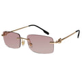 Designer Gold Pink Rectangular Sunglasses  For Men & Women ELS66041-PINK