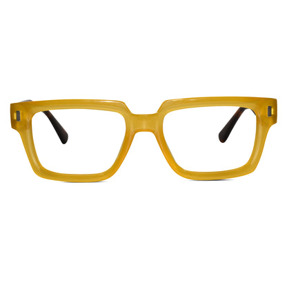 Bold Yellow Clip-on Eyeglasses for Men & Women