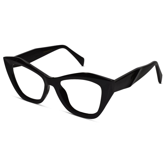 Designer Black Cat-Eye Eyeglasses For Women