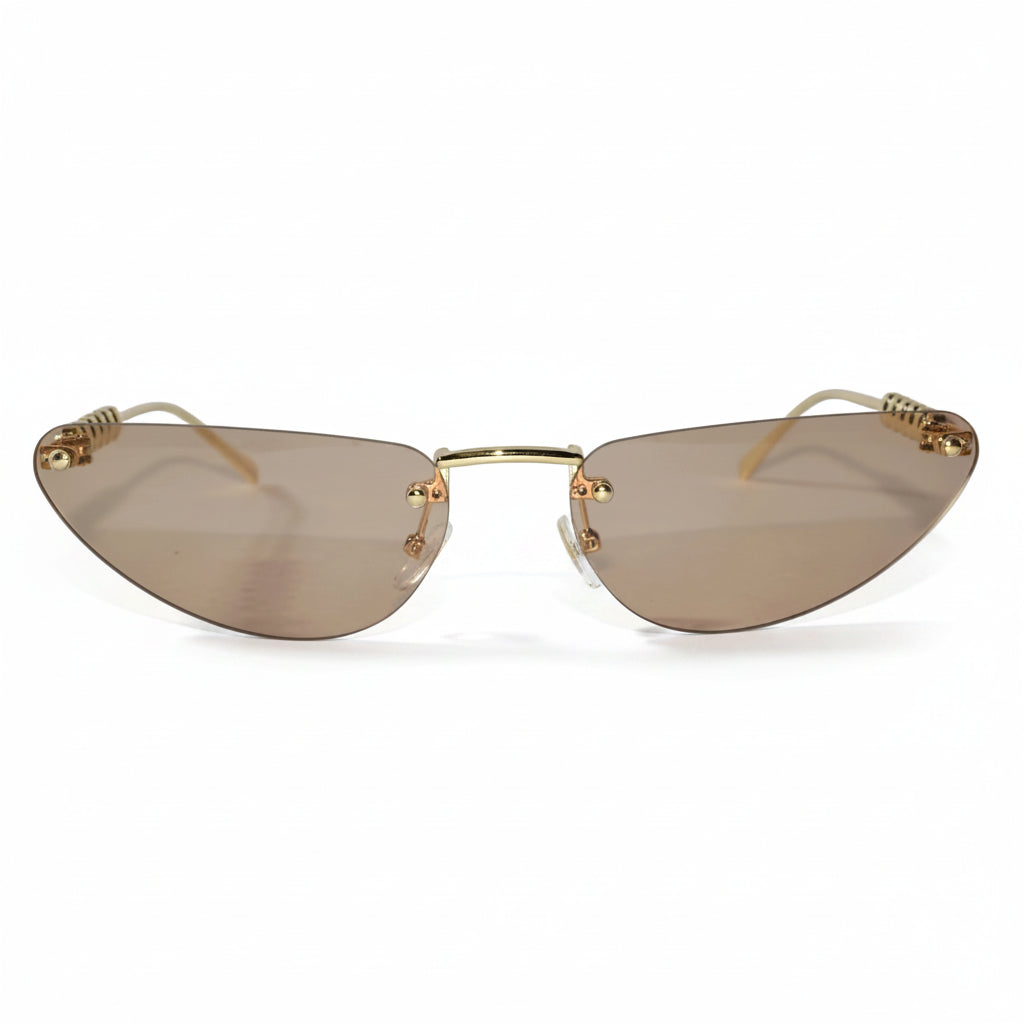 Rimless Cat Eye Sunglasses for Women ELS2026S12-PNK GLD