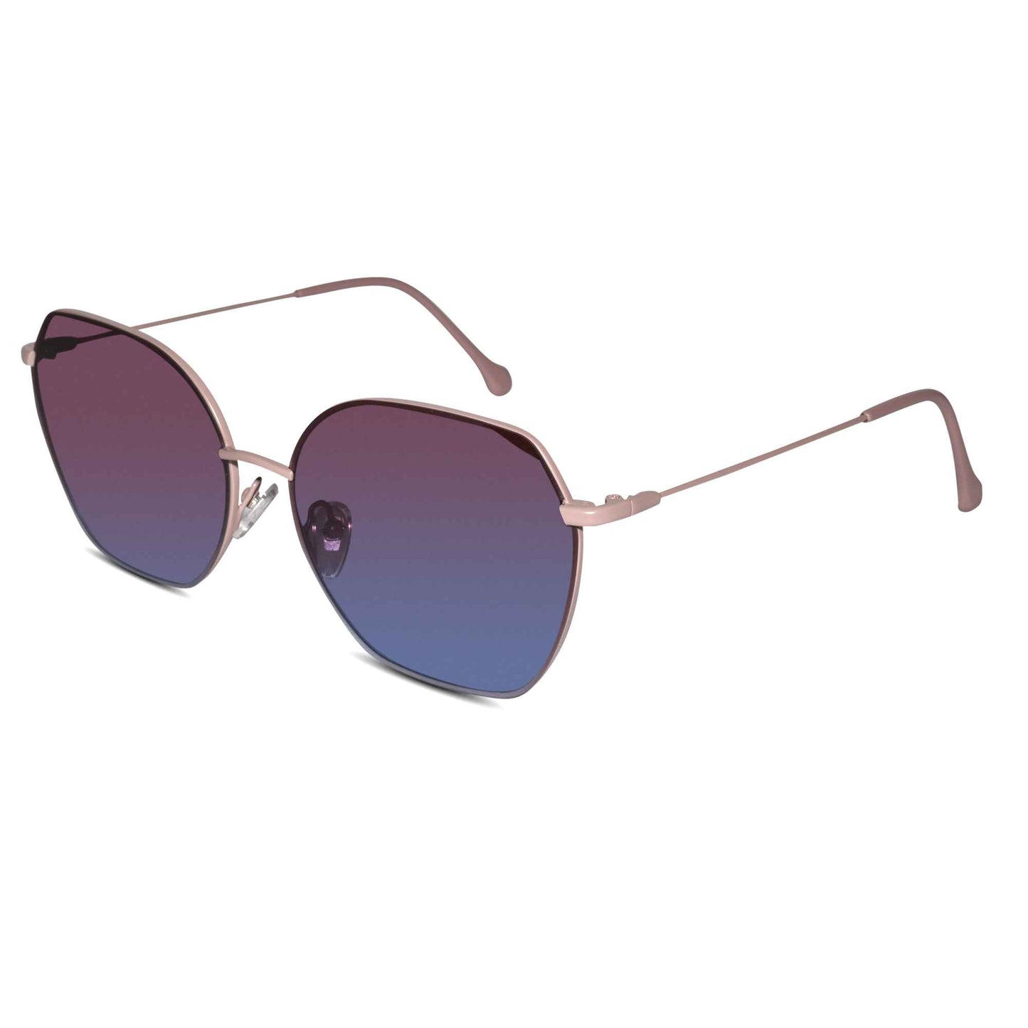 Sleek Red Hexagonal Sunglasses For Women