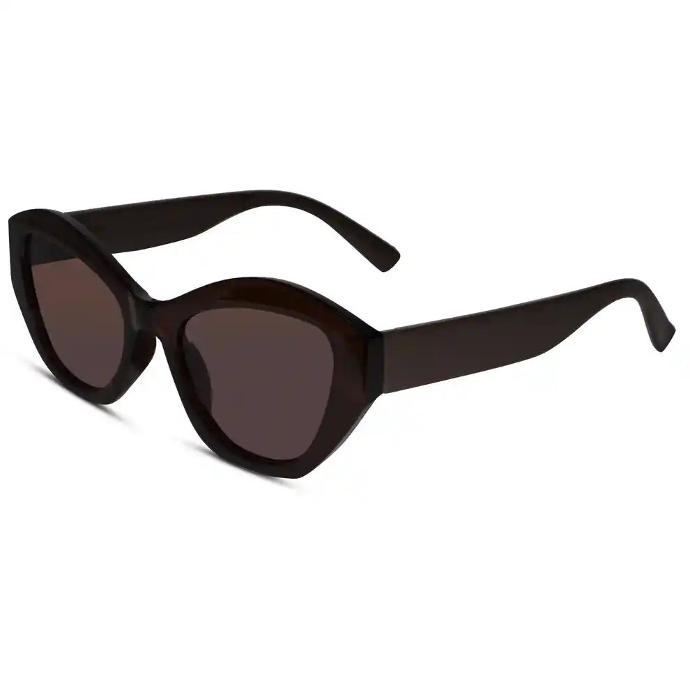 Latest new collection dark brown sunglasses for women india trendy UV-protected shades with box and cleaning cloth