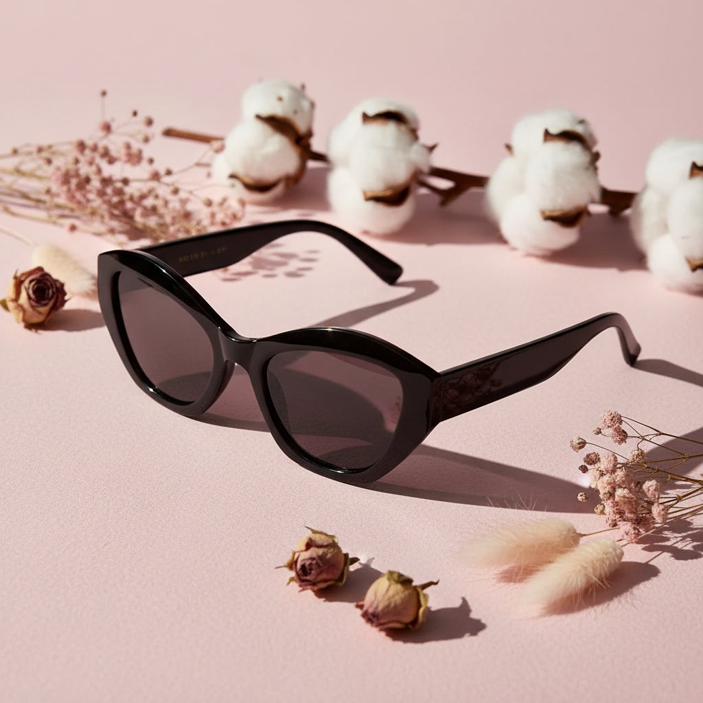 Brown Cateye Sunglasses For Women LKS9526-BRN