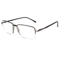 Designer Half Farme Reactngular Eyeglasses For Men ELE62031-GRY