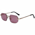 Rimless Square Sunglasses with Gold Sunglasses For Men & Women ELS2026S02-PNK