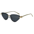 Rimless Cat Eye Sunglasses for Women ELS2026S010-BLK GLD