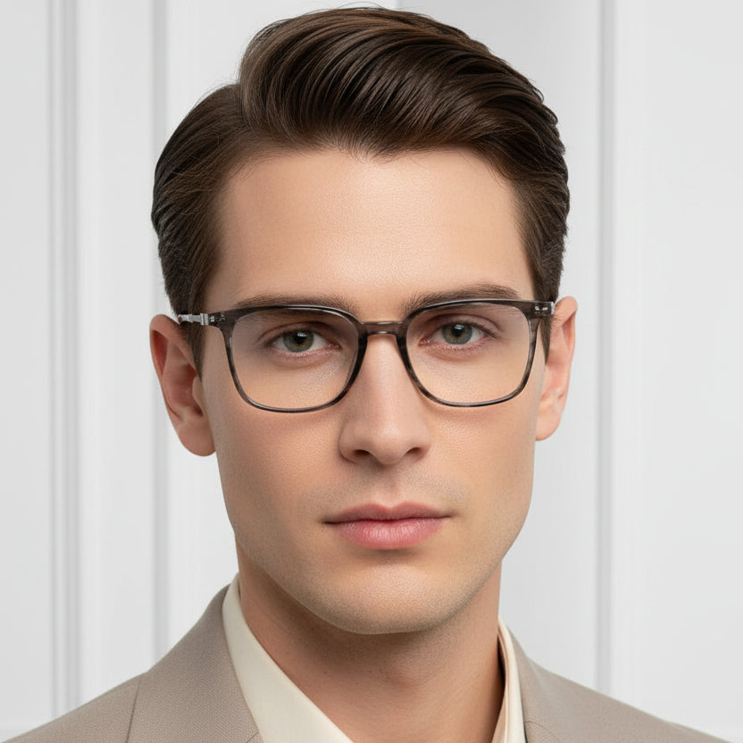 Dual Color Rectangular Eyeglasses for men and women LKE85218