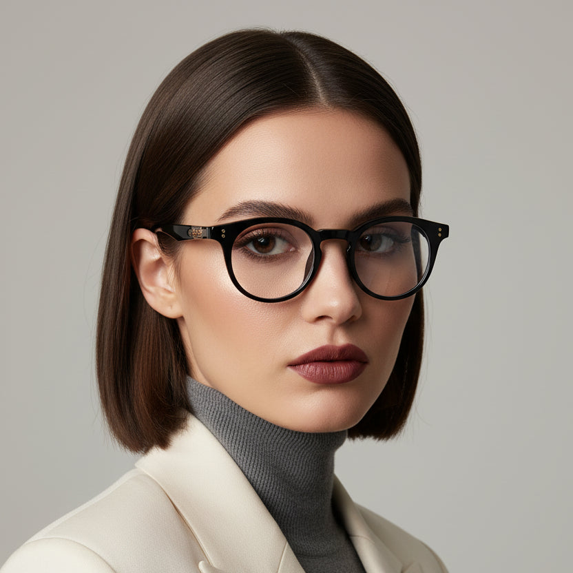 Arden Round Computer Glasses For Men & Women LKE21004-Blk