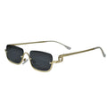 Stylish Rectangular Sunglasses for Men & Women ELS2026S08-BLK GLD