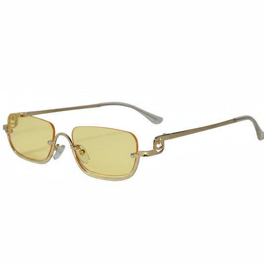 Stylish Rectangular Sunglasses for Men & Women ELS2026S08-YLWGLD