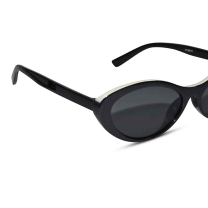 Sleek Black Cat Eye  Sunglasses