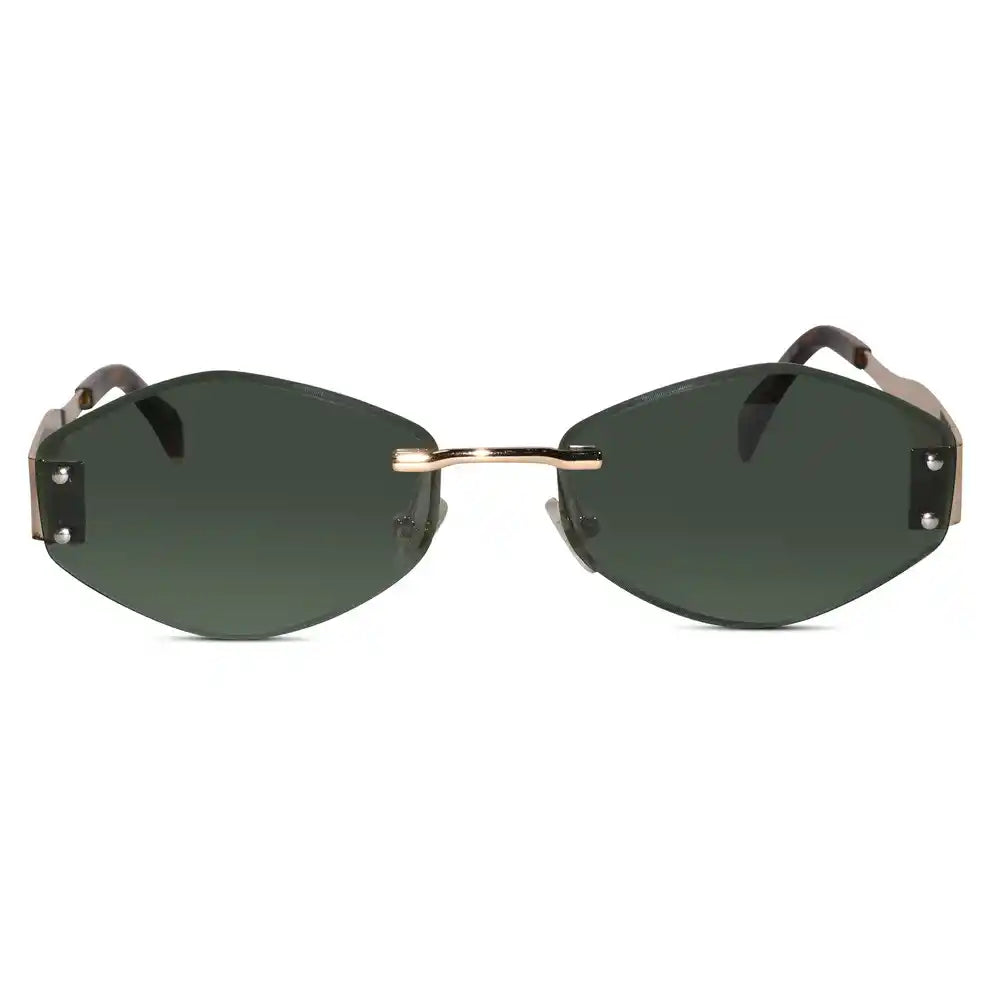 Hexa Designer Pink Rimless Sunglasses