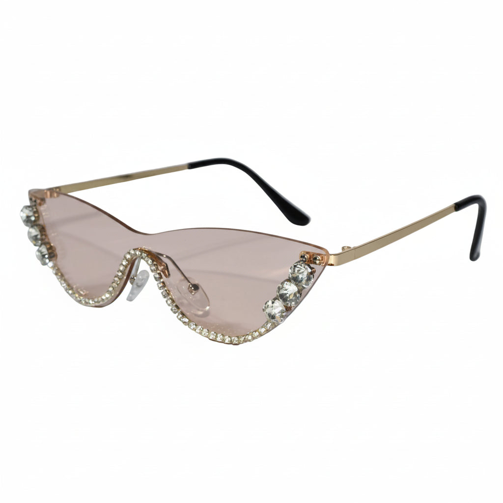 Rimless Cat Eye Sunglasses for Women ELS2026S011-PNK
