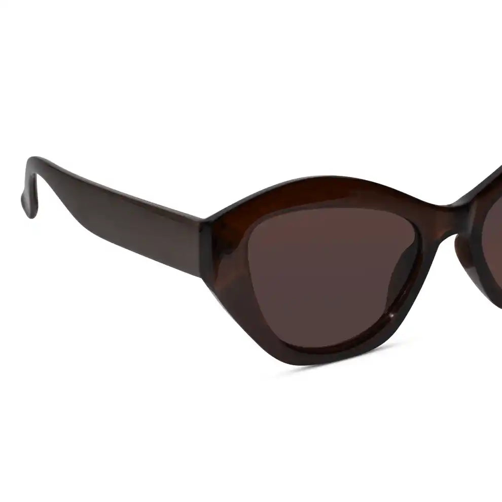 Brown Cateye Sunglasses For Women LKS9526-BRN