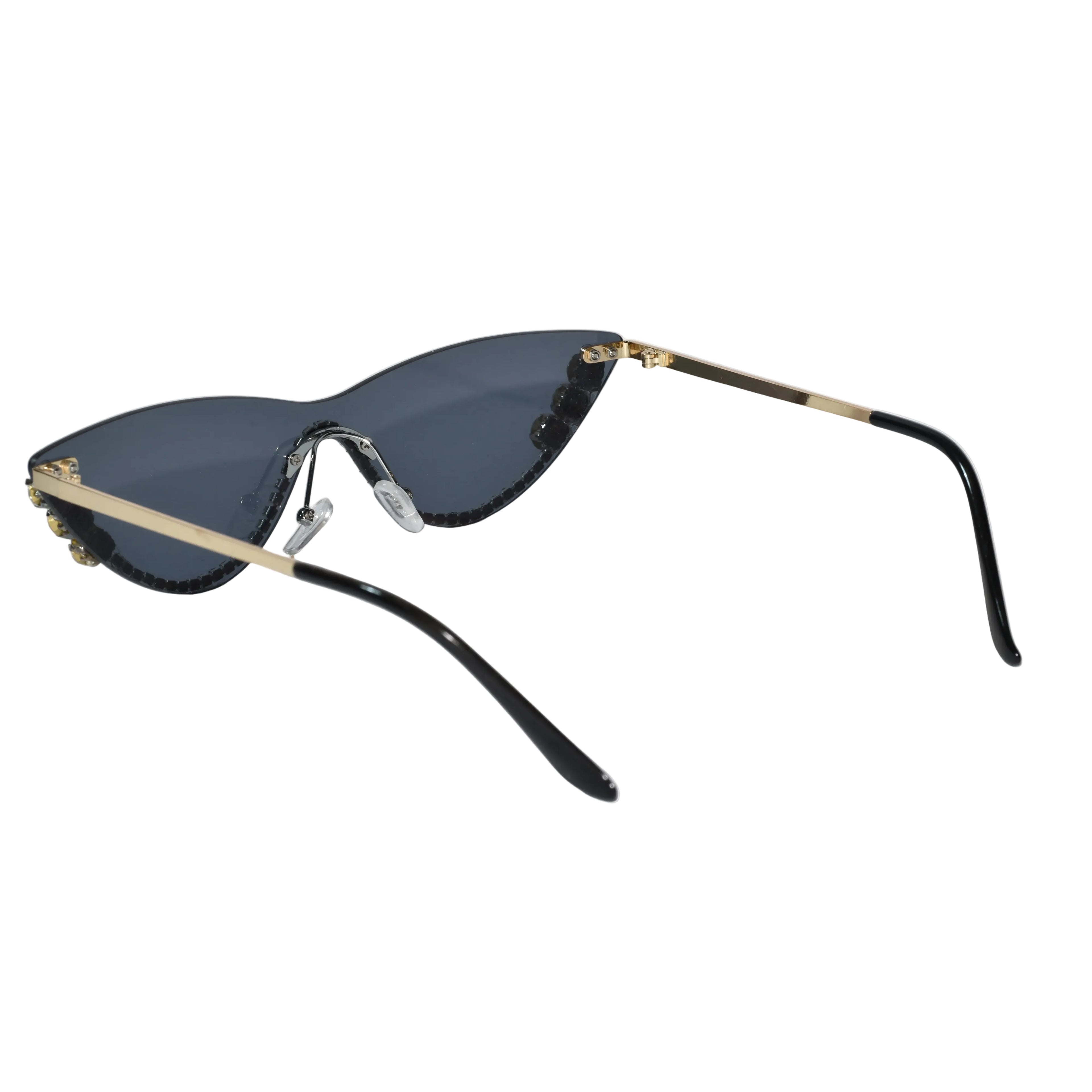 Rimless Cat Eye Sunglasses for Women ELS2026S011-BLK