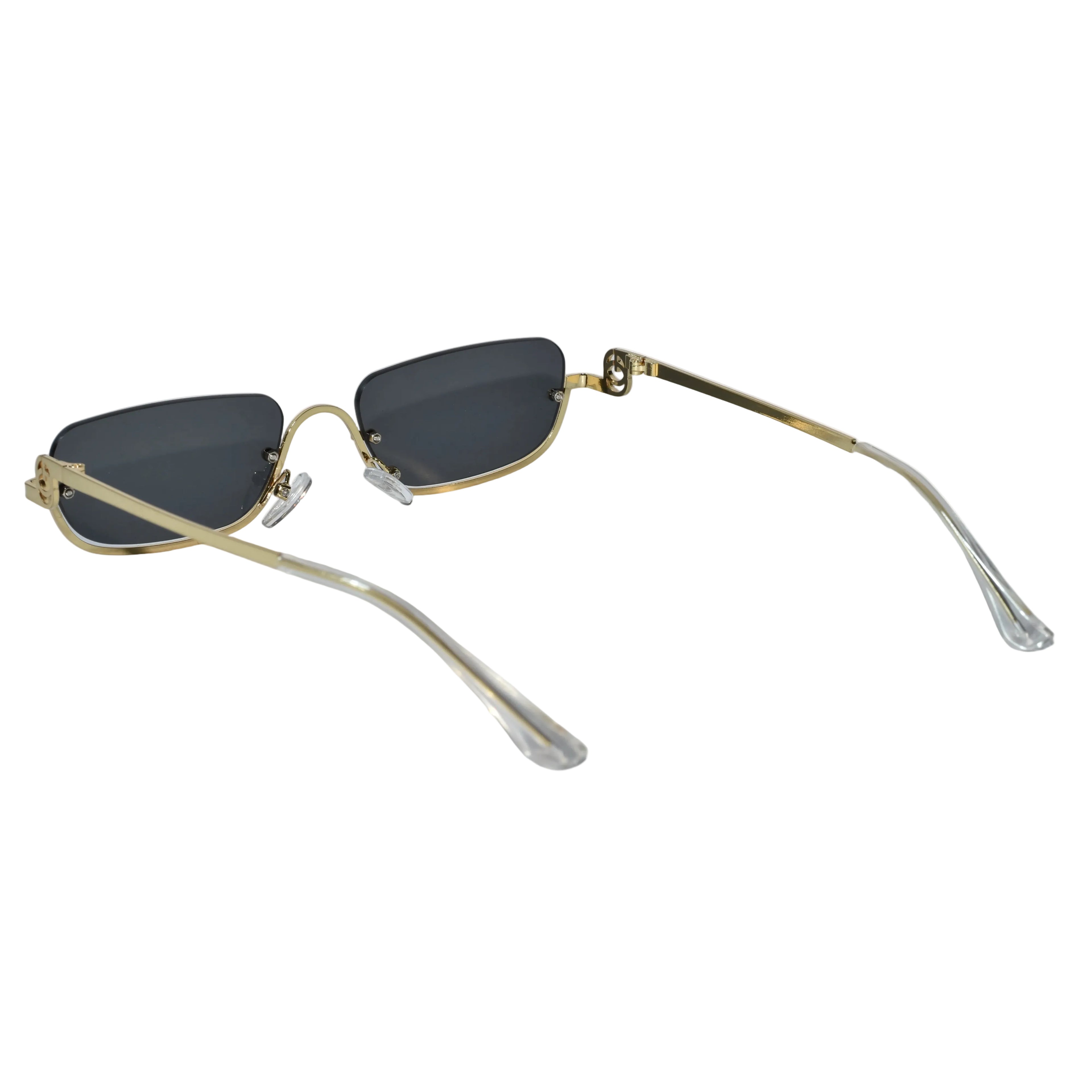 Stylish Rectangular Sunglasses for Men & Women ELS2026S08-BLK GLD
