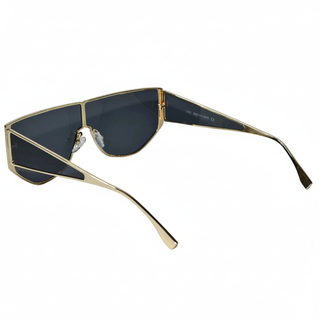 Stylish Geometric Sunglasses for Men-ELS2026S05-BLK GLD