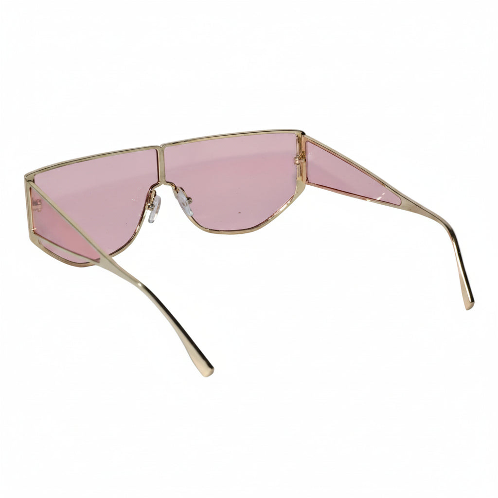 Stylish Geometric Sunglasses for Men-ELS2026S05-PNK GLD
