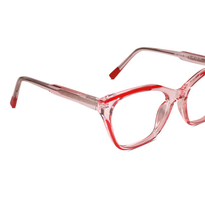 Crystal Dual Tone Cat-Eye Eyeglasses For Women